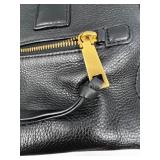 Marc Jacobs Black Leather Satchel Handbag with Gold Hardware and Dust Bag