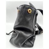 Marc Jacobs Black Leather Satchel Handbag with Gold Hardware and Dust Bag