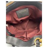 Marc Jacobs Black Leather Satchel Handbag with Gold Hardware and Dust Bag