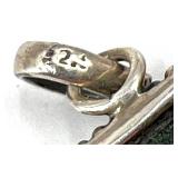 Sterling Silver Rectangular Ruby Zoisite Pendant 15.6g