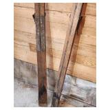 Set of Vintage Wooden Snow Skis