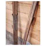 Set of Vintage Wooden Snow Skis