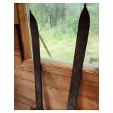 Set of Vintage Wooden Snow Skis