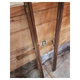 Set of Vintage Wooden Snow Skis