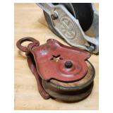 (2) Vintage Pulleys