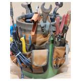 Tool Bucket with Assorted Hand Tools
