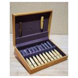 11 Pc. Mifer Professional Woodworking Chisel Set with Case