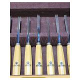 11 Pc. Mifer Professional Woodworking Chisel Set with Case