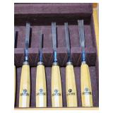 11 Pc. Mifer Professional Woodworking Chisel Set with Case