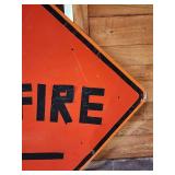 Orange Construction Sign