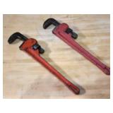(2) Assorted Pipe Wrenches