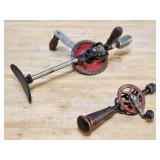 (2) Vintage Hand Drills