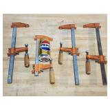 (4) Woodworking Clamps
