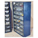 (2) Hardware Storage Bins with Contents