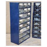 (2) Hardware Storage Bins with Contents