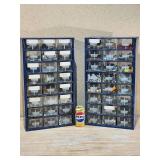 (2) Hardware Storage Bins with Contents