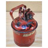 Red Vintage Oil Safety Can