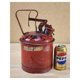 Red Vintage Oil Safety Can