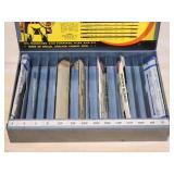 Vintage Trojan Blades Metal Case with Blades