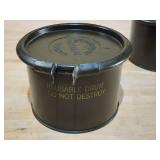 (2) OD Green Military Metal Storage Containers