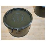 (2) OD Green Military Metal Storage Containers