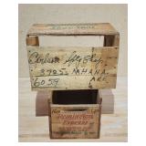 (2) Vintage Remmington Wooden Ammo Crates