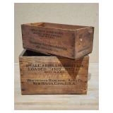 (2) Vintage Winchester Wooden Ammo Crates