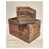 (2) Vintage Winchester Wooden Ammo Crates