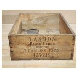 Vintage French Lanson Champagne Wooden Crate