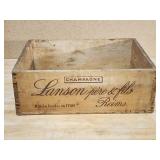 Vintage French Lanson Champagne Wooden Crate