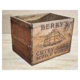 Vintage Cutty Sark Scotch Whiskey Wooden Crate