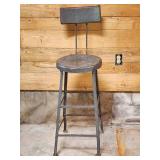 Vintage Metal Shop Stool