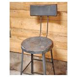Vintage Metal Shop Stool