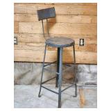 Vintage Metal Shop Stool