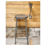 Vintage Metal Shop Stool