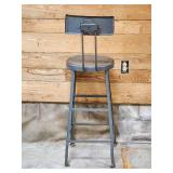 Vintage Metal Shop Stool