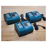 (3) Makita 18V Battery Charging Stations