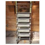 Rolling Storage Rack with 6 Bins