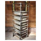 Rolling Storage Rack with 6 Bins