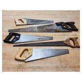 (5) Assorted Hand Saws