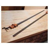(2) 72" Long Jorgensen Woodworking Clamps