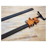(2) 72" Long Jorgensen Woodworking Clamps
