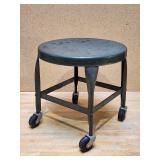 Rolling OD Green Military Stool