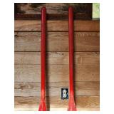 Pair of Red Vintage Wooden Ors