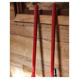 Pair of Red Vintage Wooden Ors