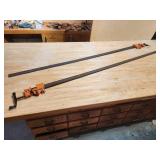 (2) 72" Long Jorgensen Woodworking Clamps