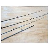 (3) Fishing Poles with (2) Fishing Reels