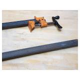 (2) 72" Long Jorgensen Woodworking Clamps