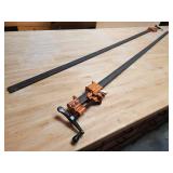 (2) 72" Long Jorgensen Woodworking Clamps