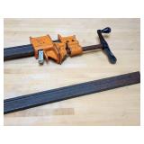 (2) 72" Long Jorgensen Woodworking Clamps
